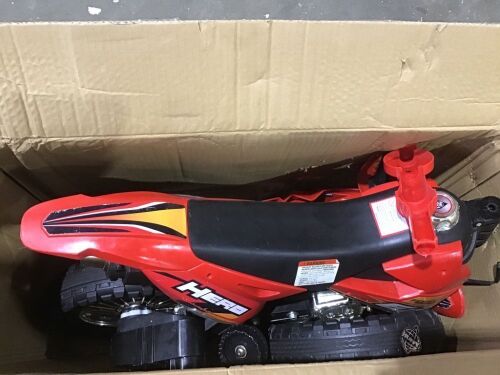 6V Kids Electric Ride-On Motorcycle Toy w/ Training Wheels, Lights, Music  - Lot 296