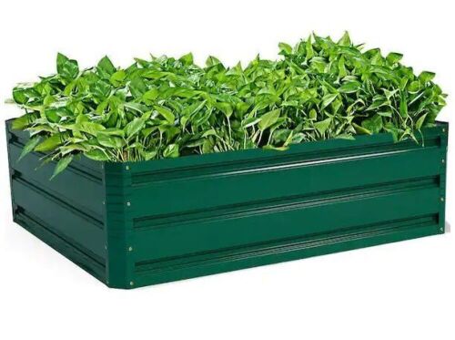 40 in. x 32 in. Dark Green Steel Raised Bed Vegetable Flower Plant Garden - Lot 289