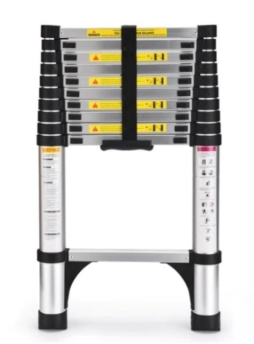 Telescoping Aluminum Ladder, 12.5ft - Lot 19