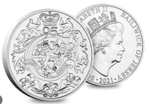 2021 Bailiwick of Jersey Queen Elizabeth II 95th Birthday 5 Pounds - Lot 71