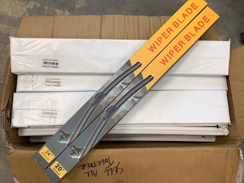 Case of 25 Wiper Blade Sets, 20" & 24" - Lot 168