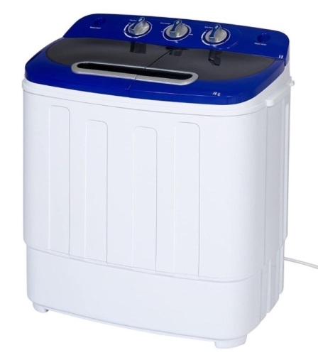 Portable Compact Mini Twin Tub Washing Machine And Spin Cycle W/ Hose, 13lbs. Capacity - Lot 192