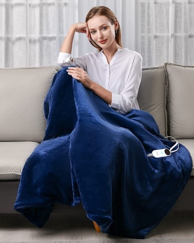 Electric Heated Blanket with 6 Heat Settings, 50" x 60" - Lot 321