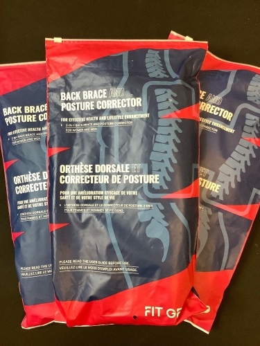 Lot of (3) Back Brace & Posture Corrector, S - Lot 335