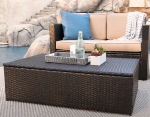 2 pc Wicker Conversation Loveseat - Lot 54