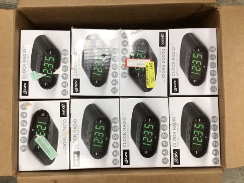 Box of 32 GPX Clock Radios - Lot 295