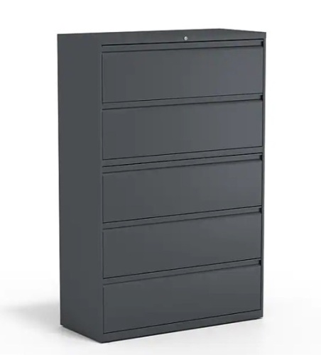 Staples 5-Drawer Lateral File Cabinet, Locking, Letter/Legal, 42"W - Lot 24