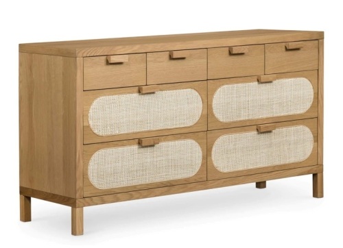 Allegra 8 Drawer Dresser, Missing 1 Back Leg - Lot 37