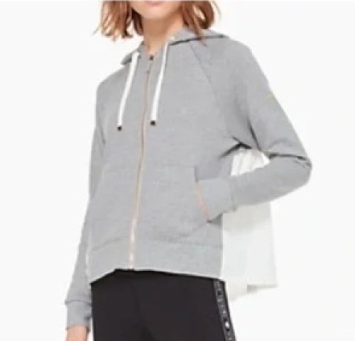 Kate Spade Heart It Mixed Media Zip Hoodie, M - Lot 106