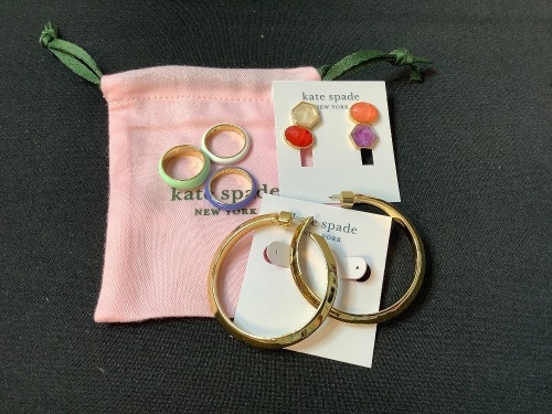 Bundle of Kate Spade Jewelry-3 Rings & 2 Pairs of Earrings - Lot 113