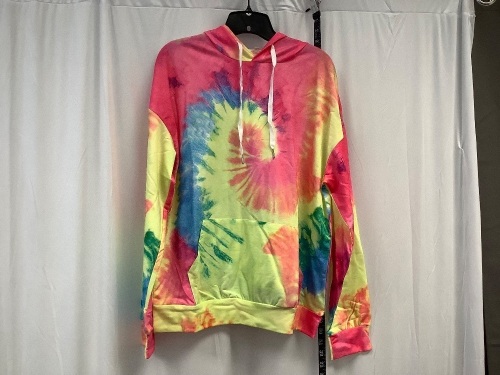Womens Tie Dye Hoodie, M - Lot 228