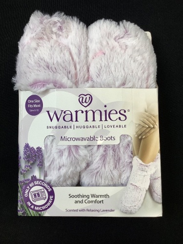 Warmies Microwavable Boots, OSFM 6-10, French Lavender Scented - Lot 246