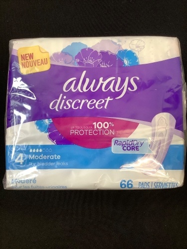 2ct Always Discreet 66pk - Lot 366