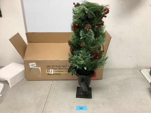 3ft Prelit Porch Tree - Lot 437