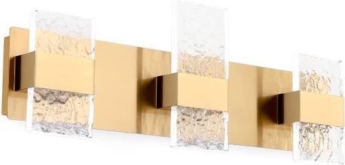 Gold Bathroom Vanity Light 3 Light - Lot 465