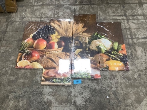 4-Piece Canvas Wall Decor - Lot 539