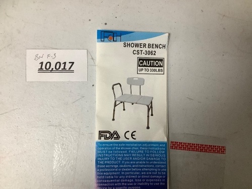Shower Bench (CST-3062) - Lot 10017
