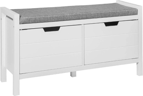 White Shoe Bench Shoe Rack/Cabinet - Lot 576