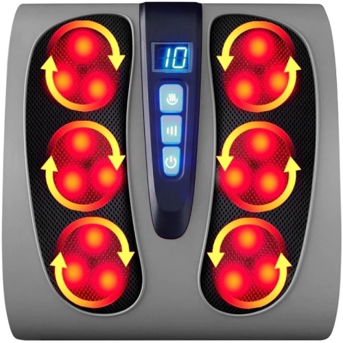 Shiatsu Foot Massager Platform w/ 6 Rollers, Heat Function - Lot 677