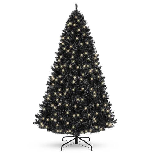 Pre-Lit Artificial Christmas Tree w/ 947 Tips, 350 Lights, Metal Stand - Lot 695