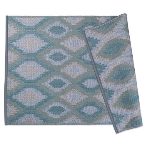 DII Green Ikat Outdoor Rug 4' x 6'  - Lot 312