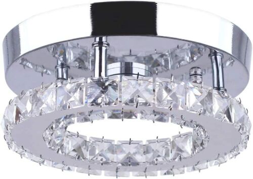 Dixun Modern Mini Led Chandelier Semi Flush Mount Crystal Ceiling Lighting - Lot 497
