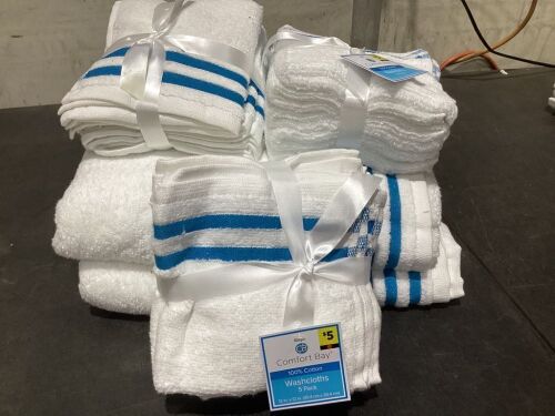 Lot of (2) Towels & (15) Wash Cloths - Lot 280