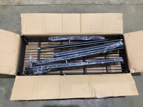 Black 4 Tier Metal Wire Shelving  - Lot 155