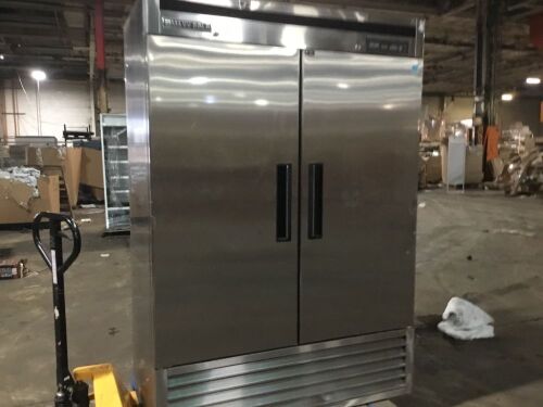 Maxx Cold MCF-49FDHC 54" Double Door Energy Star Reach-In Freezer, Bottom Mount, Stainless Steel - Does Not Get Cold, For Repair or Parts    - Lot 587