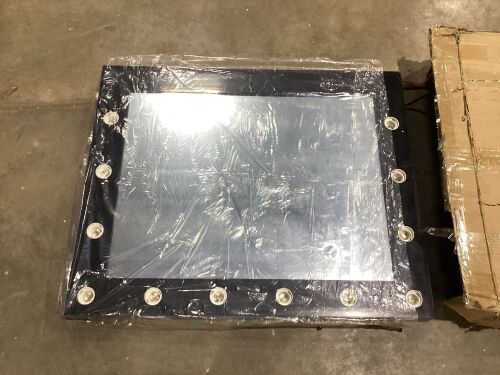 Black Framed Lighted Vanity Mirror  - Lot 184