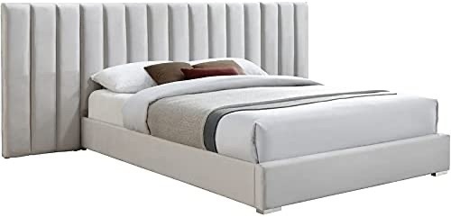 Meridian Furniture Pablo Collection Velvet Upholstered Bed Frame & Headboard - Lot 31