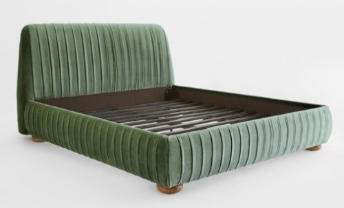Vivienne Velvet Upholstered Bed, Queen? - Lot 32