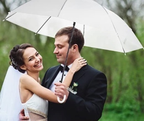 20 Pack Wedding Umbrellas with J Hook Handle - Lot 340