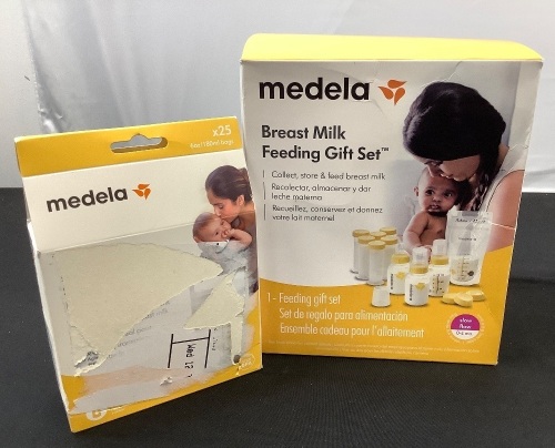 Medela Breast Milk Feeding Gift Set & Bags - Lot 436