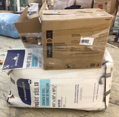 Uninspected Customer Return Liquidation Salvage Pallet - Bathroom Fixtures - Lot 444