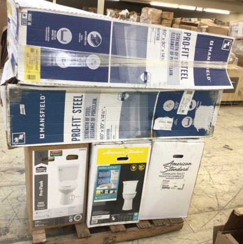Uninspected Customer Return Liquidation Salvage Pallet - Bathroom Fixtures - Lot 451