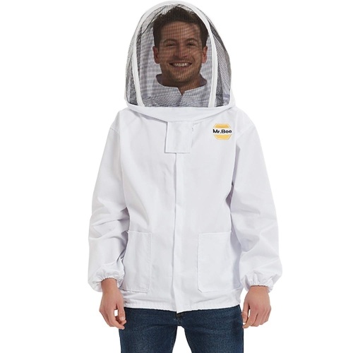 Beekeeping Suit Jacket with Ventilated Mesh Hood for Beginner, L - Lot 145