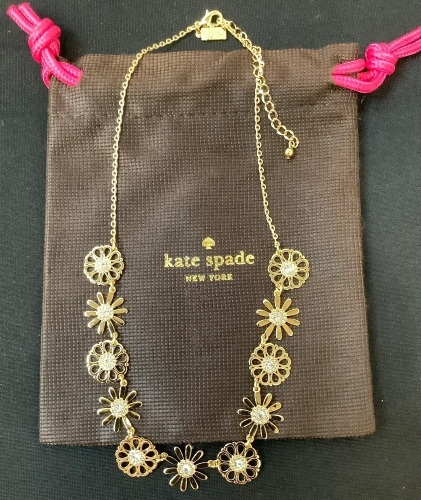 Kate Spade Gold Flower Necklace - Lot 36