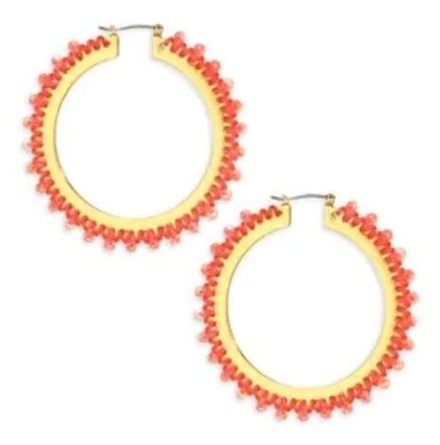 Kate Spade Wrap It Up Coral Hoop Earrings - Lot 103