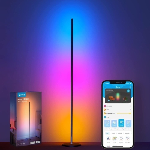Govee RGBIC Floor Lamp, LED Corner Lamp, Missing Power Cable - Lot 165