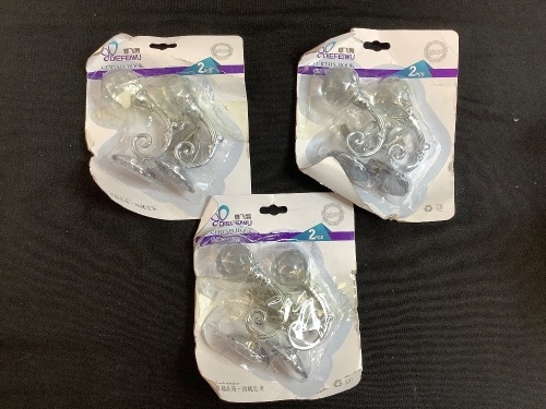 Lot of (3) 2pk Curtain Hooks - Lot 466