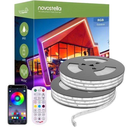 Novostella 105ft/32M IP65 Outdoor LED Strip Lights, Two Rolls of 52.5ft/16m - Lot 13