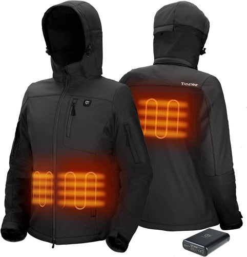 Heated Jacket for Women w/ Battery Pack, Black, XXL - Lot 54