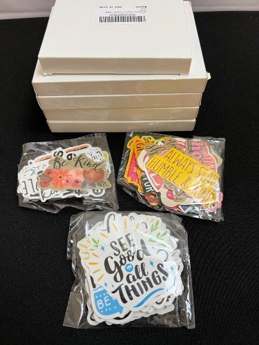 Lot of (5) Boxes of Inspirational Sticker Packs - Lot 333