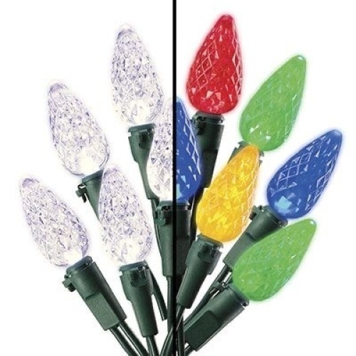 SYLVANIA Christmas 75-Light Set, Color-Changing C6 LED Bulbs, 8 Functions - Lot 318