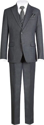Boys Formal Suit, 7 Pieces, Blue Grey, Size 10 - Lot 50