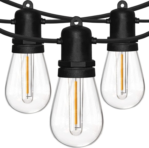 Pack of (4) Outdoor LED String Lights, 27ft, 10 Bulbs - Lot 125