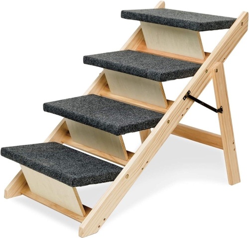 Wooden Foldable 4 Levels Pet Stairs - Lot 104