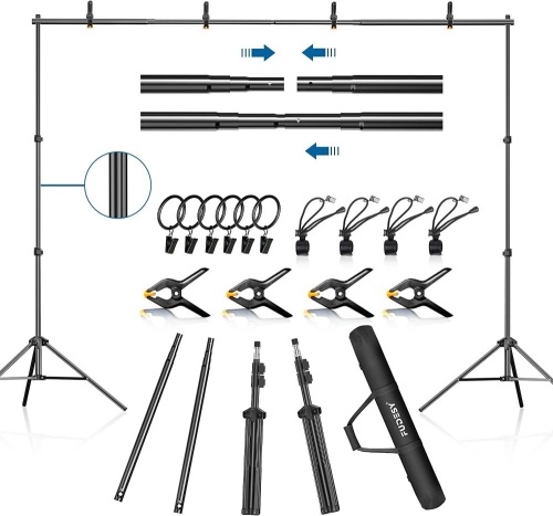 FUDESY Backdrop Stand 7x10Ft Adjustable Photography Background Support System Kit - Lot 242