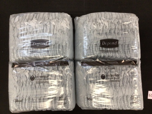 Lot of (2) Pkgs Depends Mens Underwear, L - Lot 686